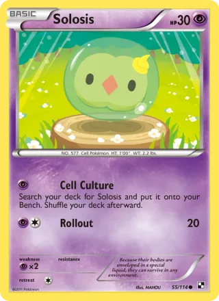 Solosis #55 · Black & White Pokémon card