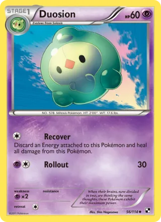 Duosion #56 · Black & White Pokémon card