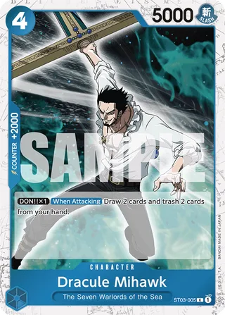 Dracule Mihawk (Jolly Roger Foil) #ST03-005-jolly-roger-foil · Premium Booster -The Best- One Piece card