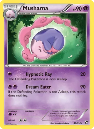 Musharna #49 · Black & White Pokémon card