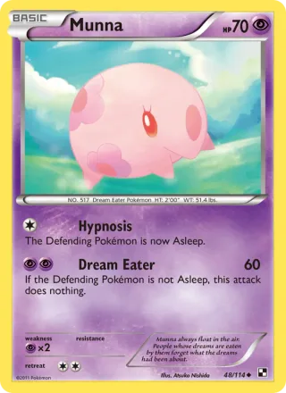 Munna #48 · Black & White Pokémon card