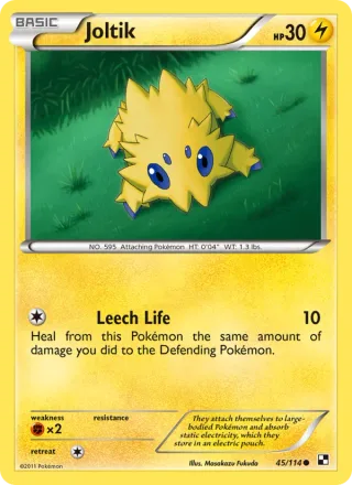 Joltik #45 · Black & White Pokémon card