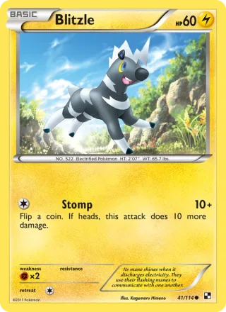 Blitzle #41 · Black & White Pokémon card
