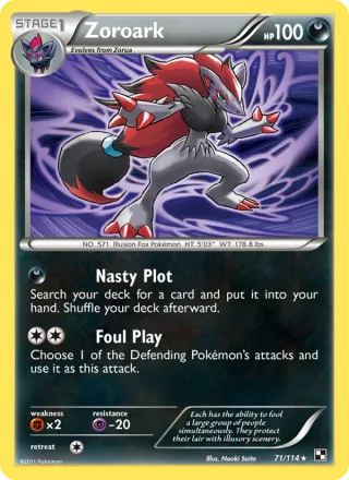 Zoroark #71 · Black & White Pokémon card