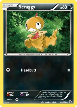 Scraggy #68 · Black & White Pokémon card