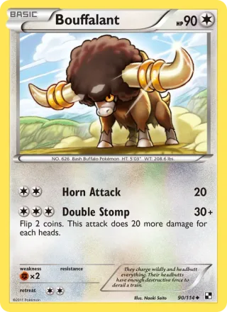 Bouffalant #90 · Black & White Pokémon card
