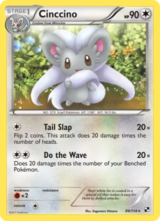 Cinccino #89 · Black & White Pokémon card