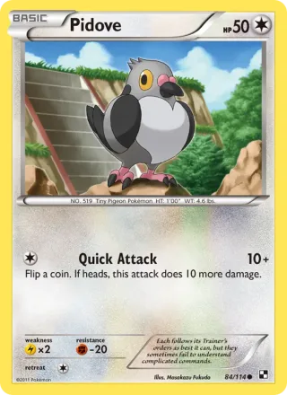 Pidove #84 · Black & White Pokémon card