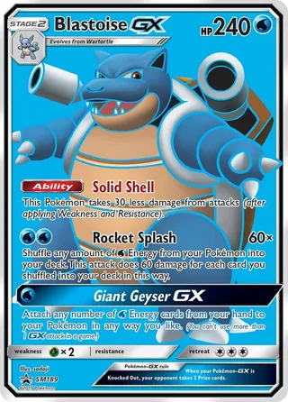 Blastoise GX #SM189 · SM Black Star Promos Pokémon card