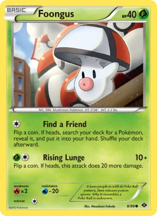 Foongus #8 · Next Destinies Pokémon card