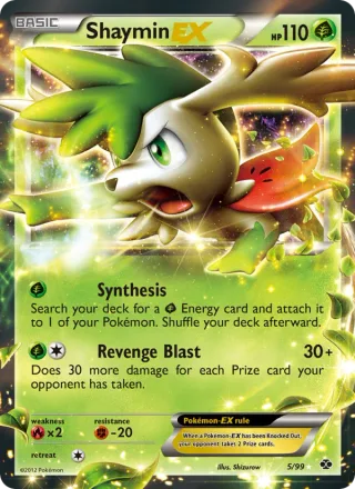 Shaymin-EX #5 · Next Destinies Pokémon card