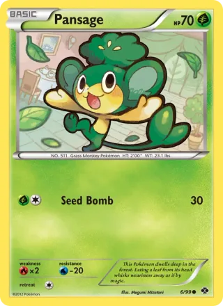 Pansage #6 · Next Destinies Pokémon card