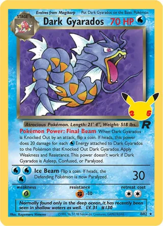 Dark Gyarados #CC005 · Celebrations Classic Collection Pokémon card