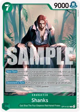 Shanks #OP14-027 · The Azure Sea's Seven One Piece card