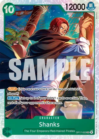 Shanks #OP17-022 · The World's Strongest Warriors One Piece card