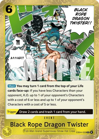 Black Rope Dragon Twister #EB04-059 · Adventure on Kami's Island One Piece card