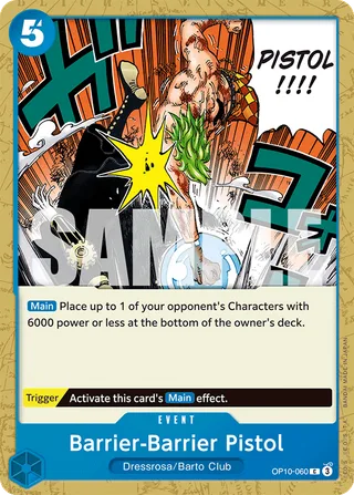 Barrier-Barrier Pistol #OP10-060 · Royal Blood One Piece card