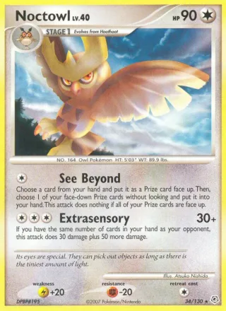 Noctowl #34 · Diamond & Pearl Pokémon card