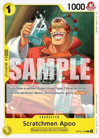 Scratchmen Apoo #OP10-108 · Royal Blood One Piece card