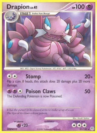 Drapion #23 · Diamond & Pearl Pokémon card