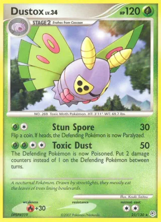 Dustox #25 · Diamond & Pearl Pokémon card