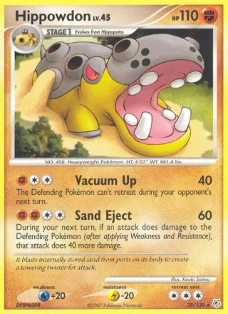 Hippowdon #29 · Diamond & Pearl Pokémon card