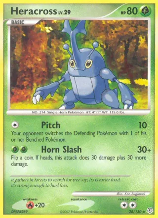 Heracross #28 · Diamond & Pearl Pokémon card