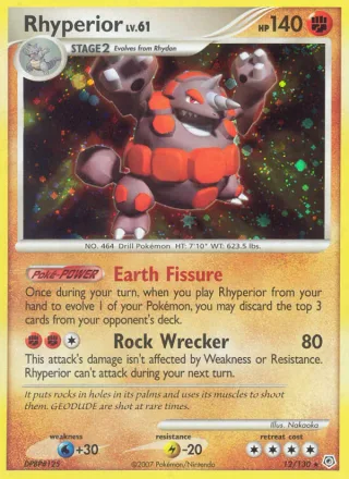 Rhyperior #12 · Diamond & Pearl Pokémon card