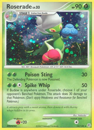 Roserade #13 · Diamond & Pearl Pokémon card