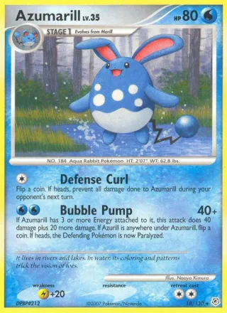 Azumarill #18 · Diamond & Pearl Pokémon card