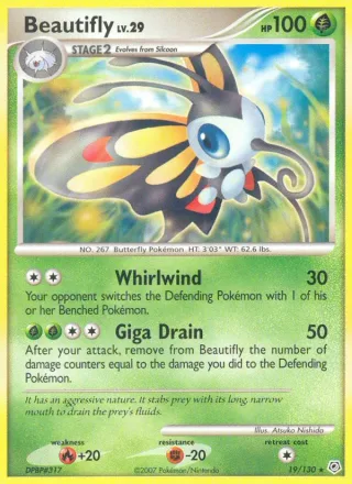 Beautifly #19 · Diamond & Pearl Pokémon card