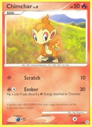 Chimchar #76 · Diamond & Pearl Pokémon card