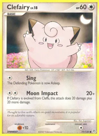 Clefairy #77 · Diamond & Pearl Pokémon card
