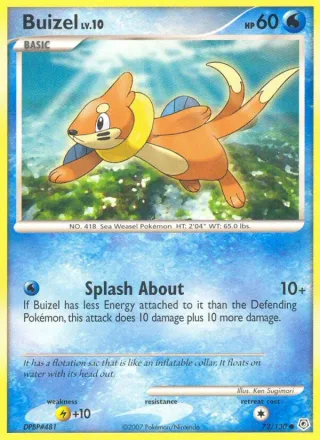 Buizel #72 · Diamond & Pearl Pokémon card