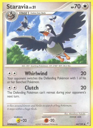 Staravia #64 · Diamond & Pearl Pokémon card