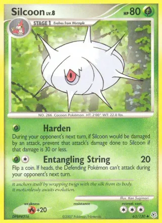 Silcoon #63 · Diamond & Pearl Pokémon card