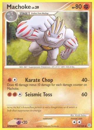 Machoke #53 · Diamond & Pearl Pokémon card
