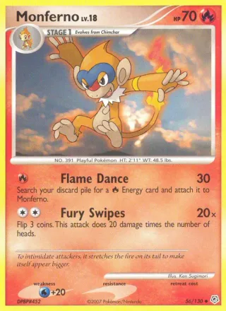 Monferno #56 · Diamond & Pearl Pokémon card