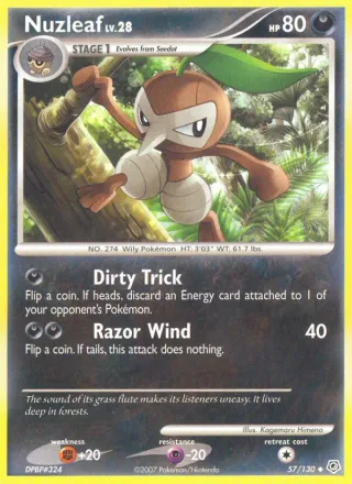 Nuzleaf #57 · Diamond & Pearl Pokémon card