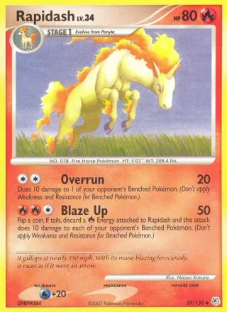 Rapidash #59 · Diamond & Pearl Pokémon card