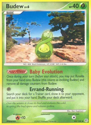 Budew #43 · Diamond & Pearl Pokémon card