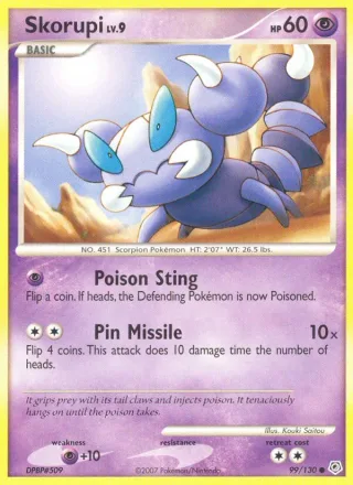 Skorupi #99 · Diamond & Pearl Pokémon card