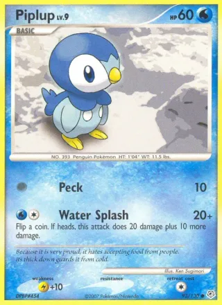 Piplup #93 · Diamond & Pearl Pokémon card