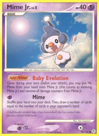 Mime Jr. #90 · Diamond & Pearl Pokémon card
