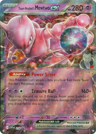 Team Rocket's Mewtwo ex #216 · SVP Black Star Promos Pokémon card