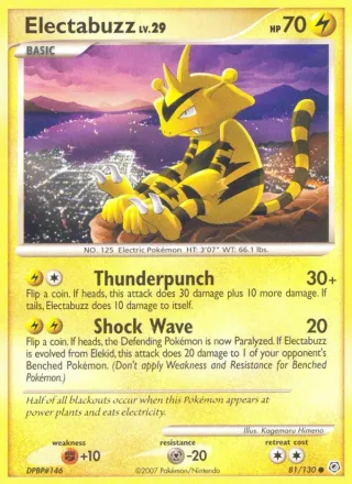 Electabuzz #81 · Diamond & Pearl Pokémon card