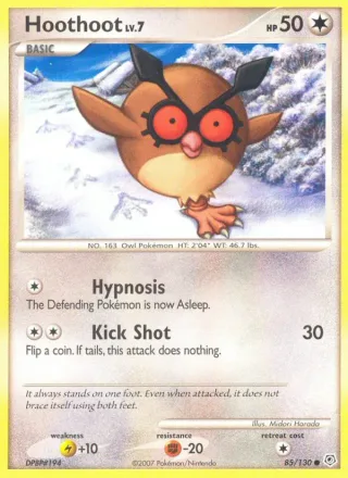 Hoothoot #85 · Diamond & Pearl Pokémon card