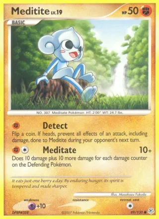Meditite #89 · Diamond & Pearl Pokémon card