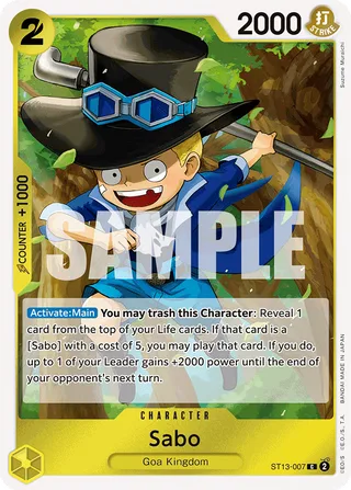 Sabo #ST13-007 · ST-13: Ultra Deck The Three Brothers One Piece card