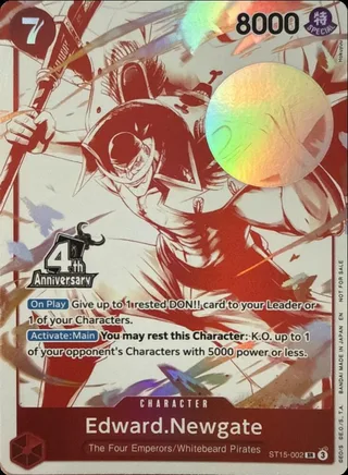 Edward.Newgate (4th Anniversary Treasure Campaign Pack) #ST15-002-4th-anniversary-treasure-campaign-pack · One Piece Promotion Cards One Piece card